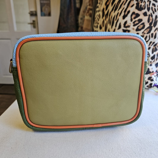 Faith Baby Blue Zebra Camera Bag