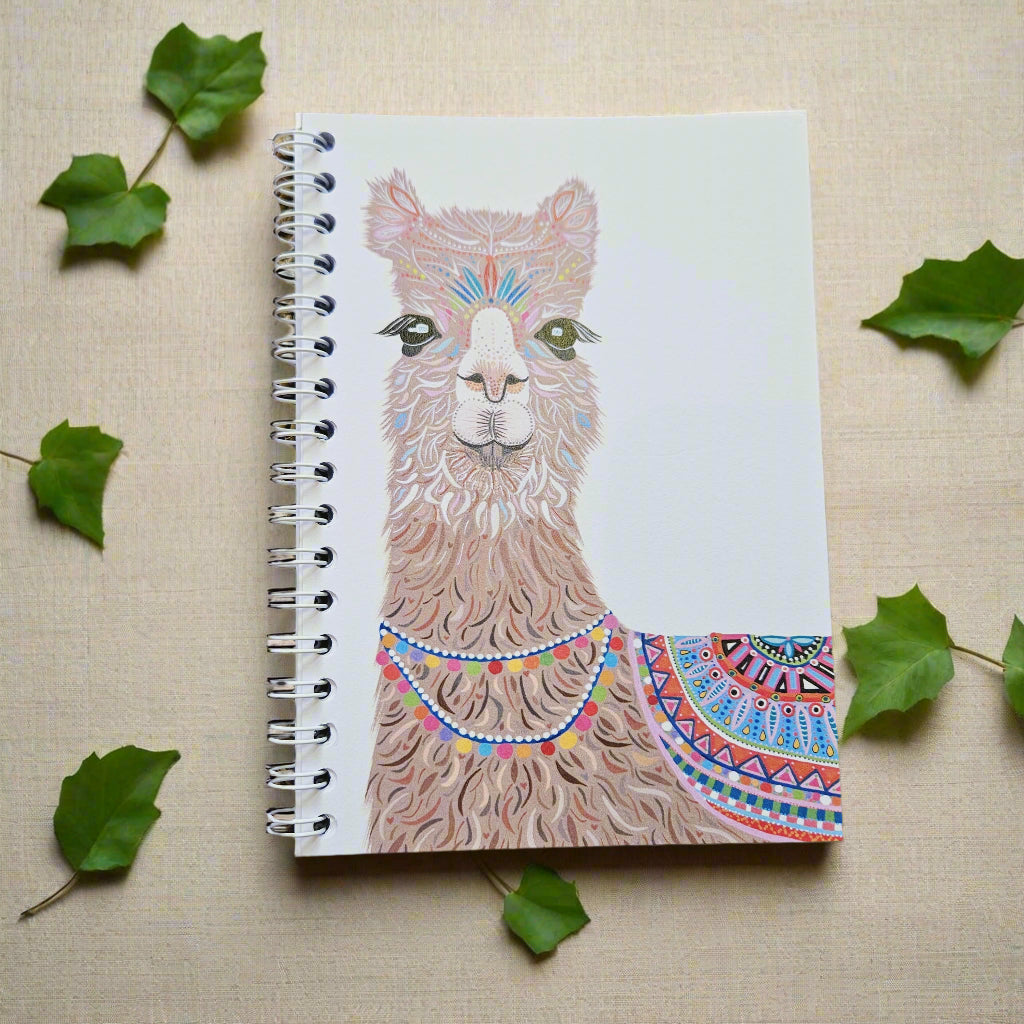 Original Art Llama A6 Notebook