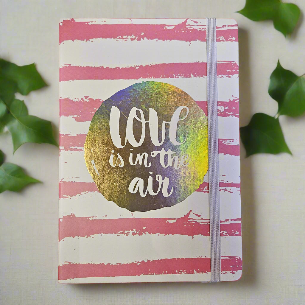 Love Is In The Air Gold Foil A5 Notebook