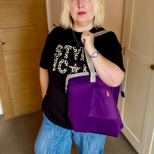 Twilight Bloom Shoulder Tote