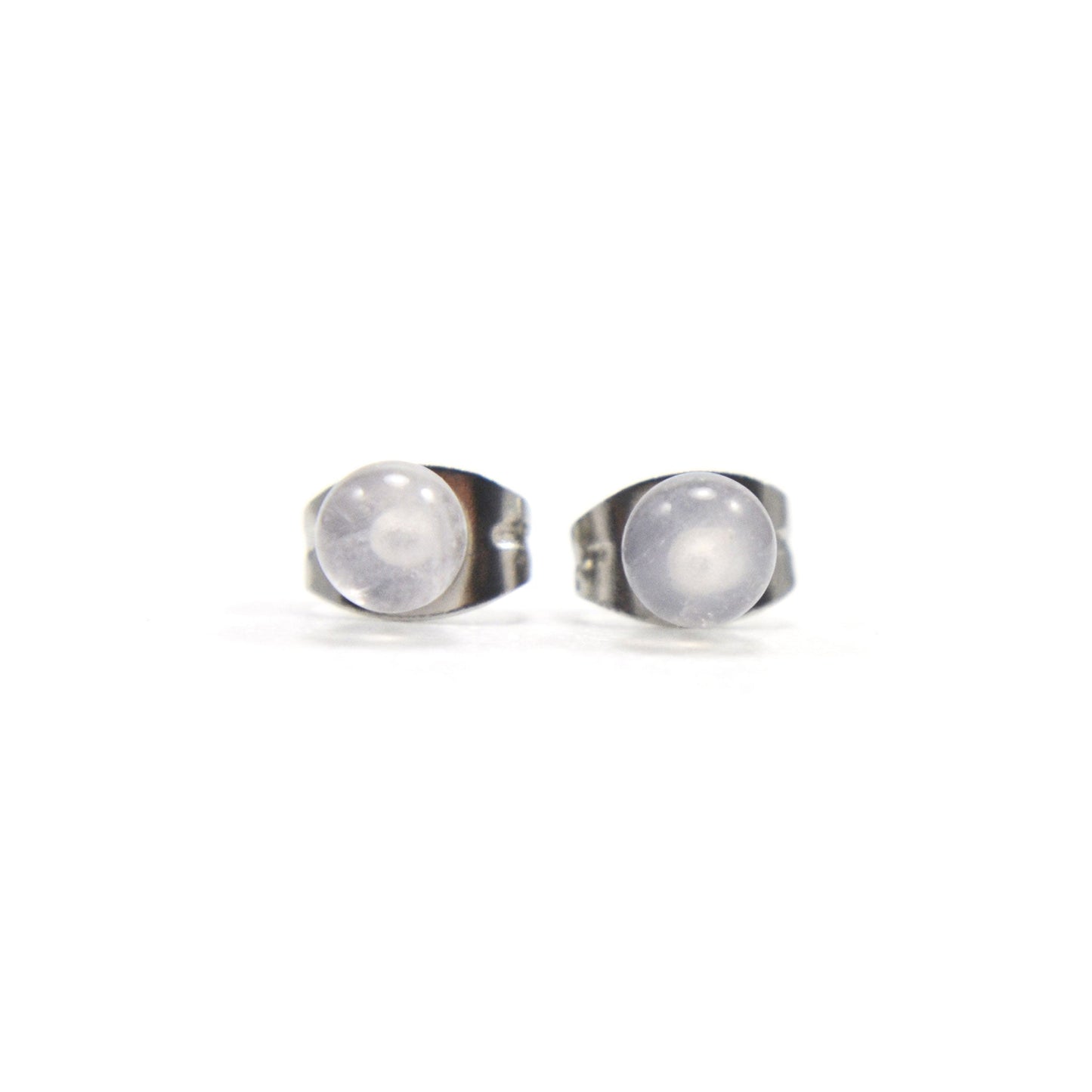 4mm Rose Quartz Ball Studs