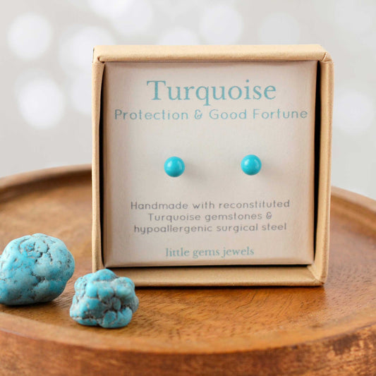 4mm Turquoise Ball Studs