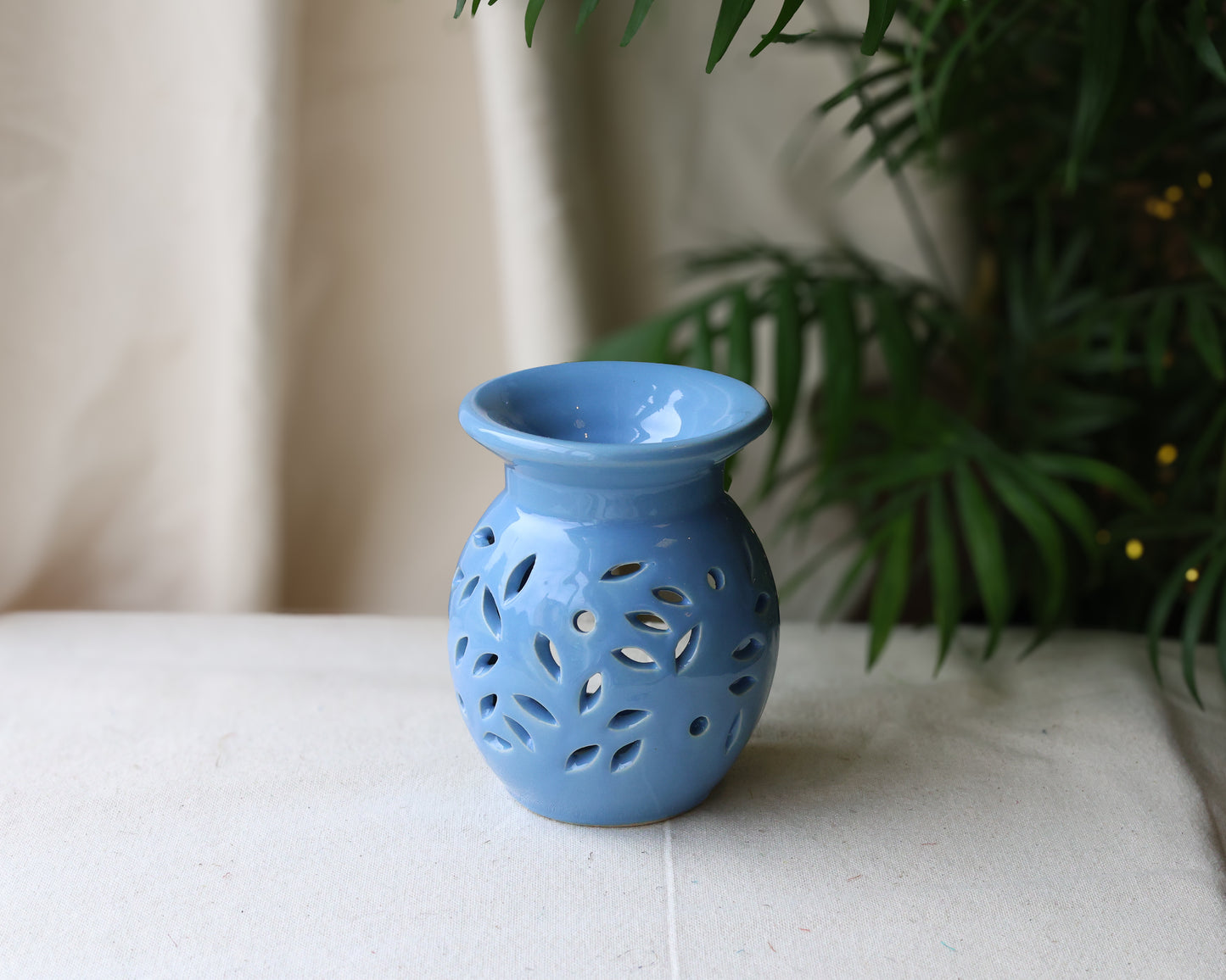 Blue Floral Wax Burner