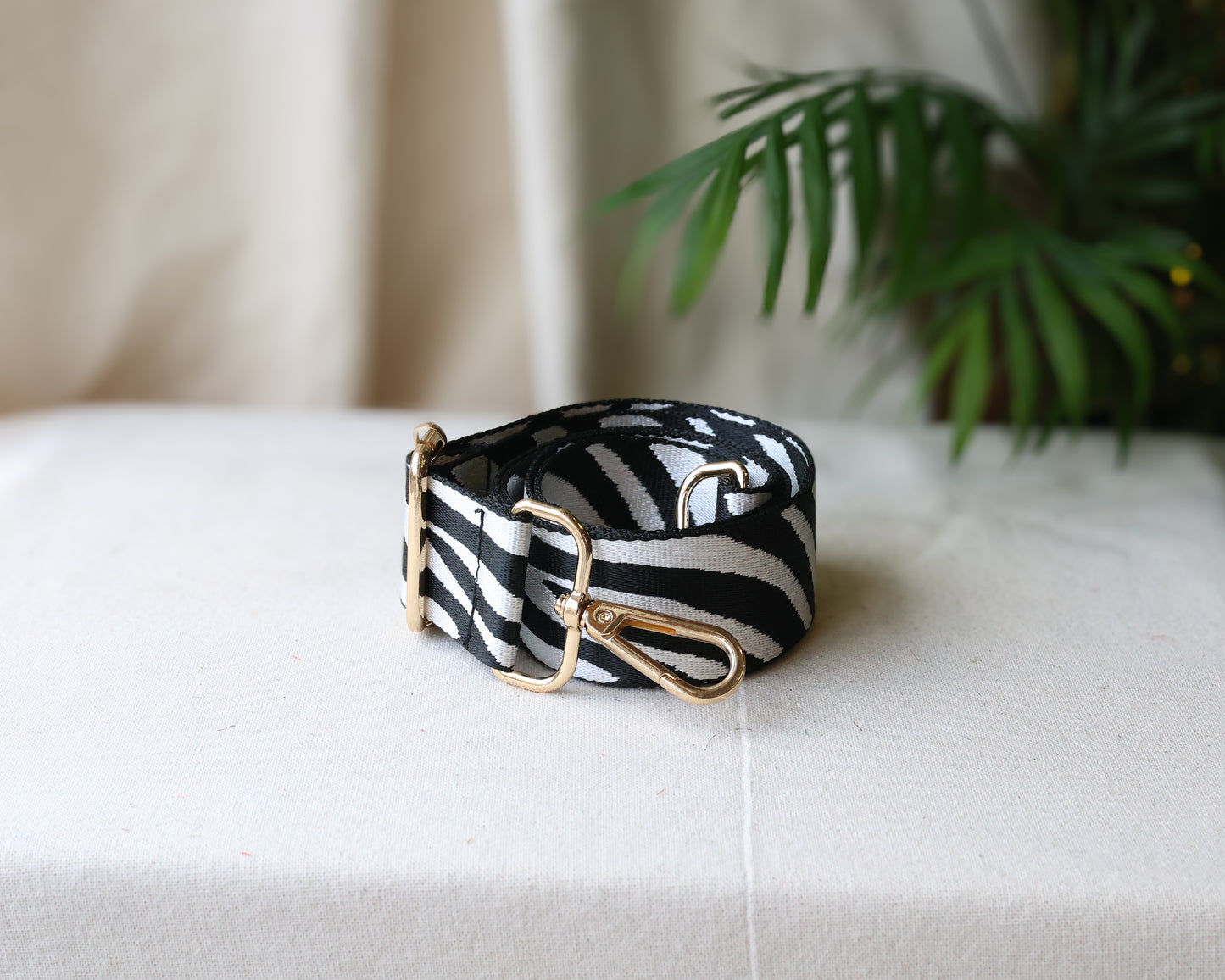 Zebra Print Swappable Bag Strap