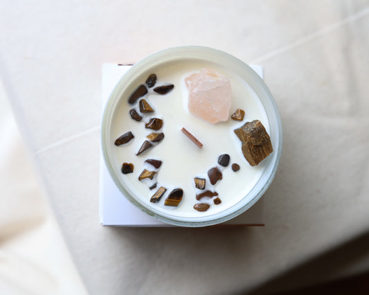 Sacred Chakra Crystal Candle