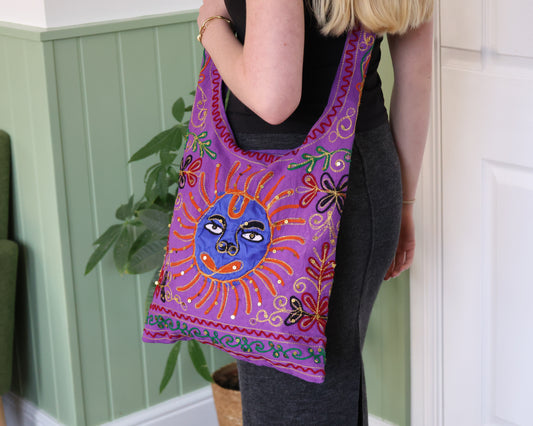 Hippy Sun Purple Sling Bag