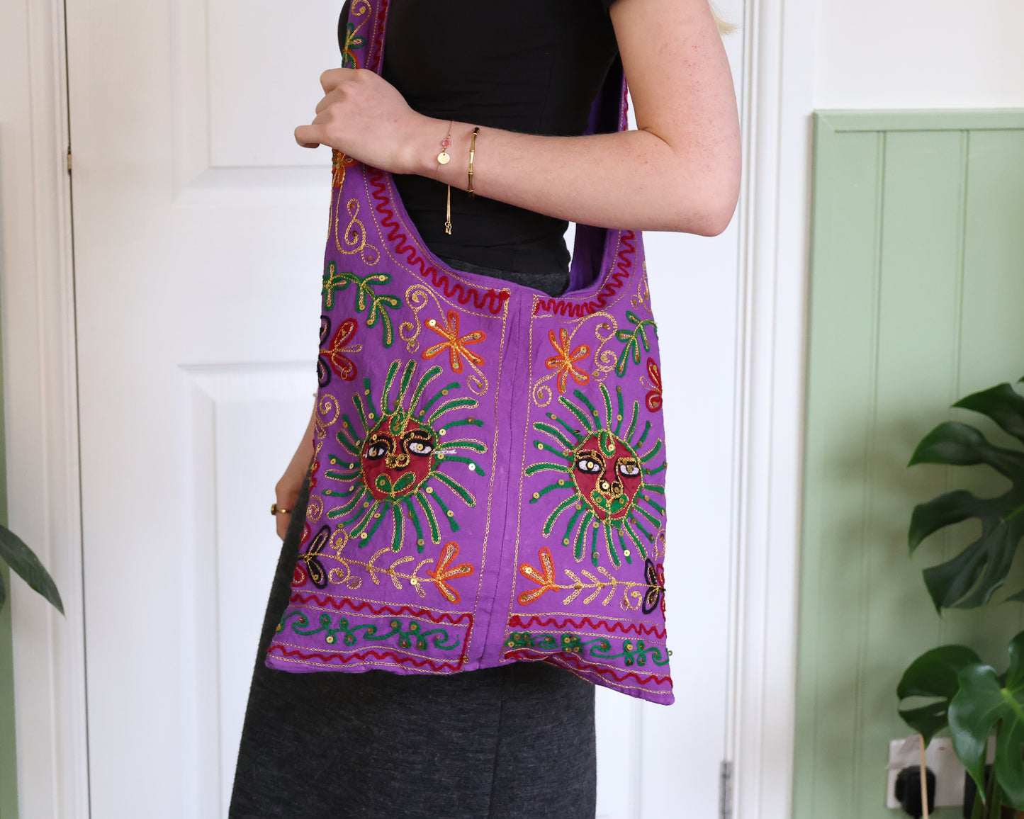 Hippy Sun Purple Sling Bag