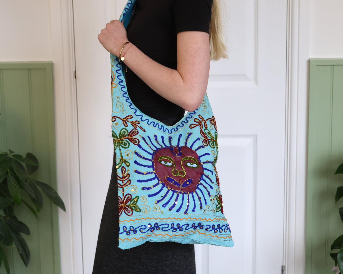 Hippy Sun Blue Sling Bag