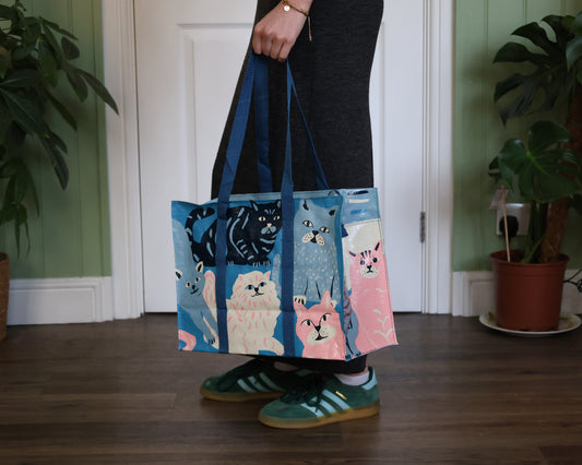 Happy Cats Shoulder Tote