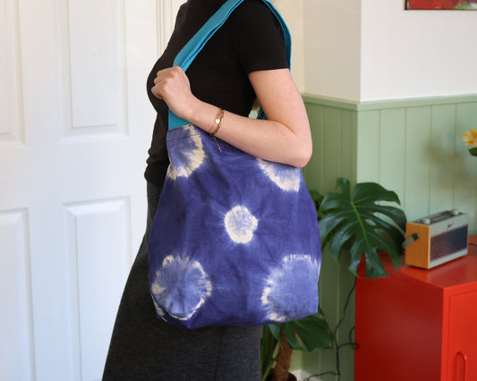 Blue Rings Tie-Dye Bag