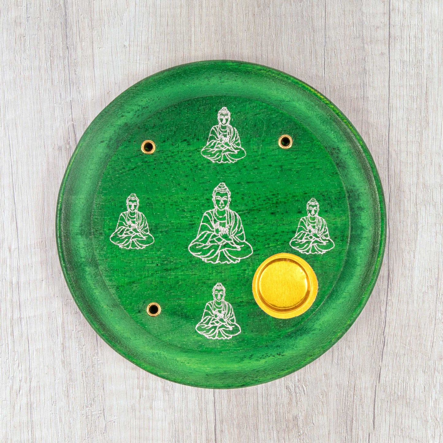 Green Mango Wood Incense Plate