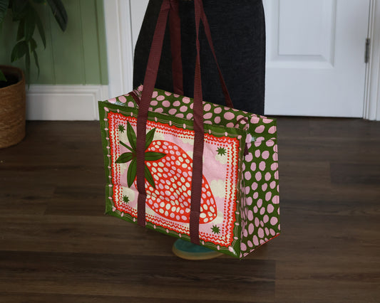 Strawberry Clouds Shoulder Tote