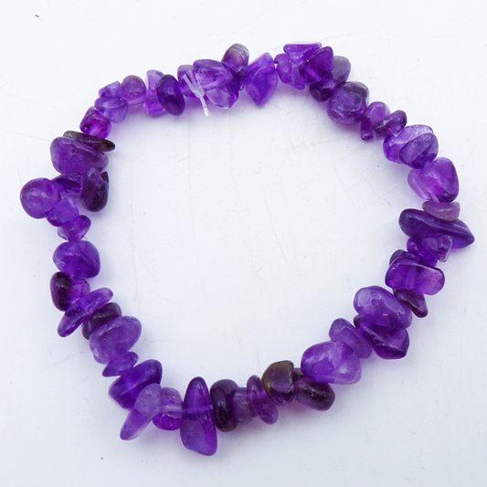 Amethyst Crystal Chipstone Bracelet