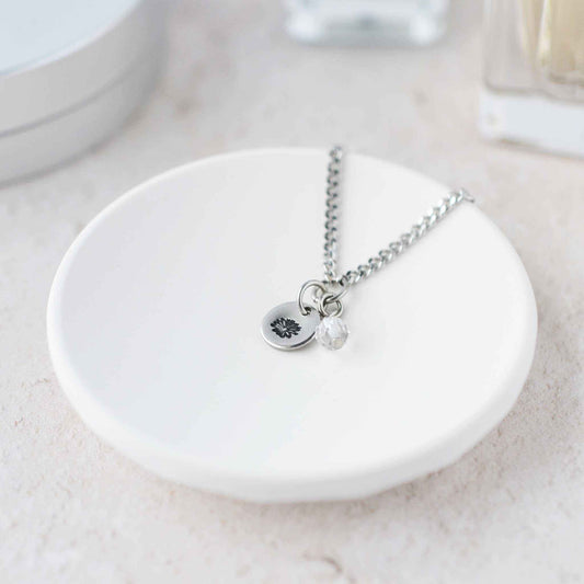 April Birthflower With Birthstone Necklace