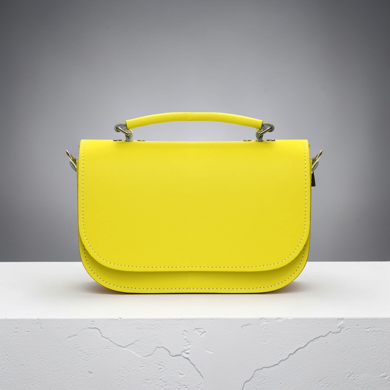 Aura Handmade Leather Bag - Daffodil Yellow – Apricot Moon Shop
