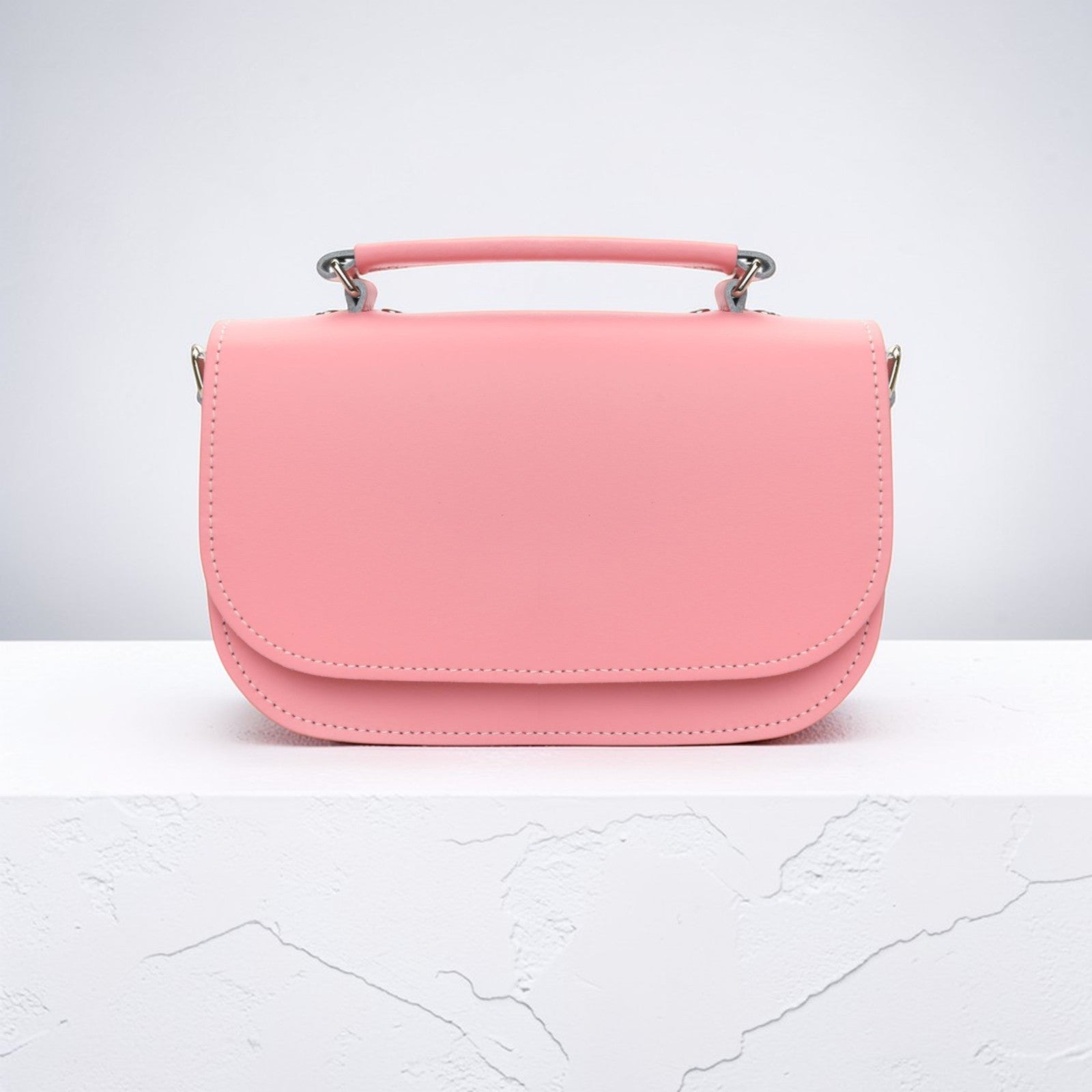 Aura Handmade Leather Bag - Pastel Pink – Apricot Moon Shop