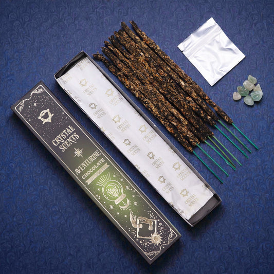 Aventurine Crystal Scents Smudge Incense - Chocolate