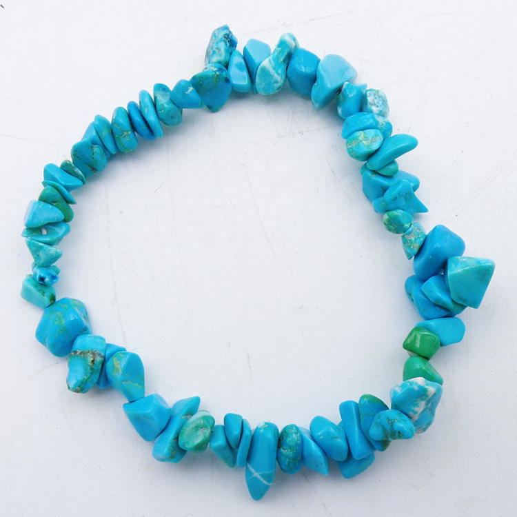Blue Howlite Crystal Chipstone Bracelet
