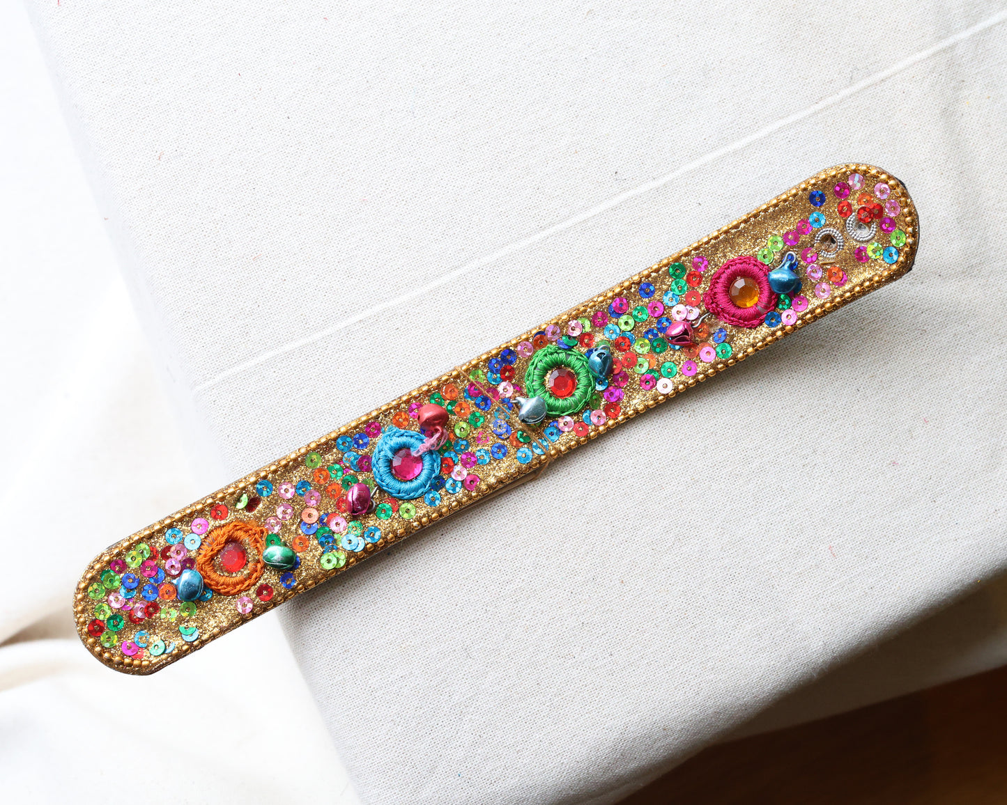 Singing Bell Embroidered Incense Holder