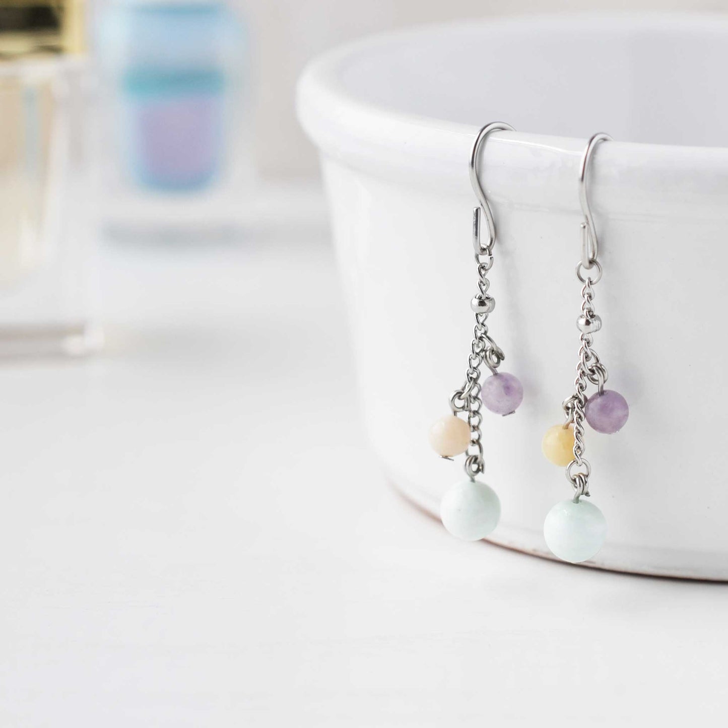Calm Gemstone Drop Earrings
