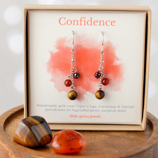 Confidence Gemstone Drop Earrings