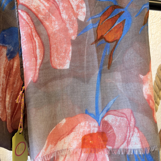 Daisy Flower Print Scarf