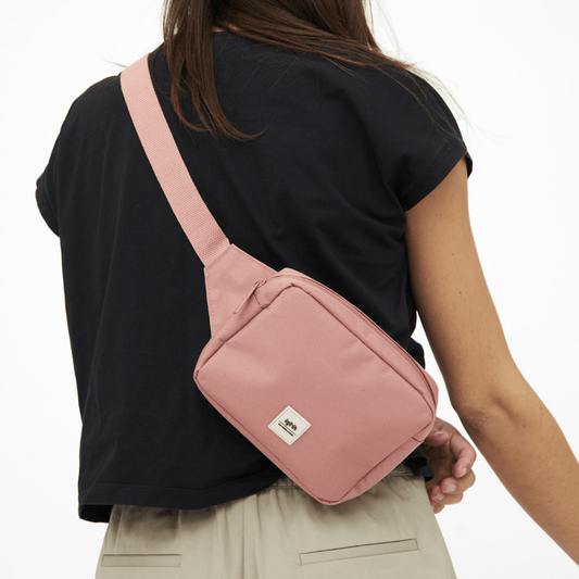 Dusty Pink Repurposed Sling Bag