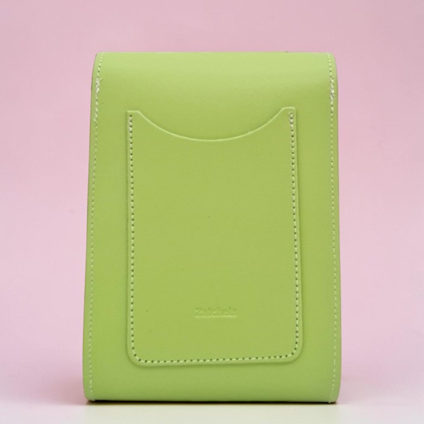 Handmade Leather Festival Phone Bag - Grass Green