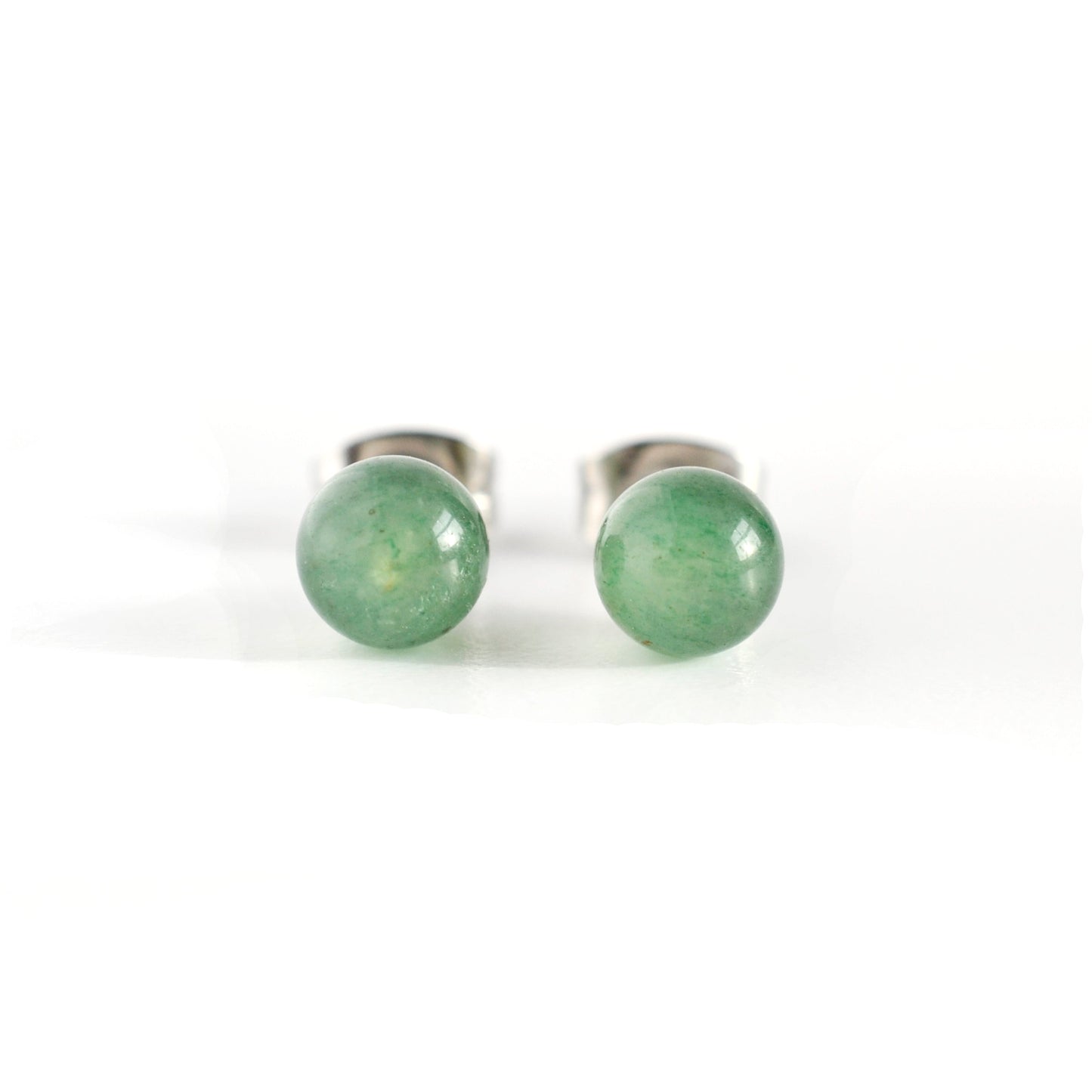 6mm Green Aventurine Ball Studs