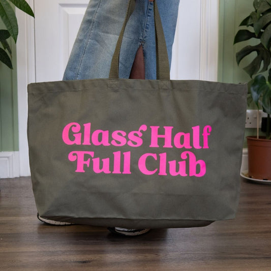 Glass Half Full Club Oversized Tote