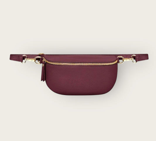 Garnet Medium Leather Bum Bag