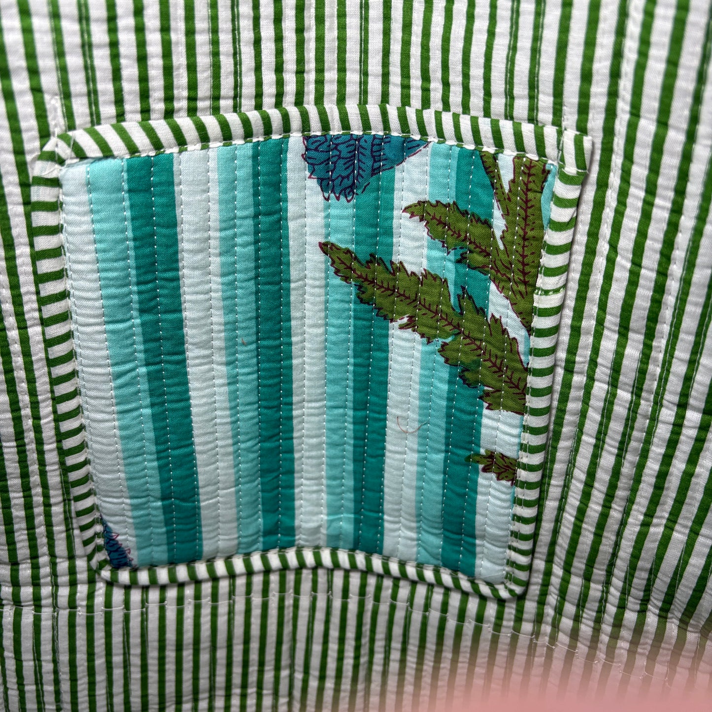 Mira Boho Turquoise Kantha Bag