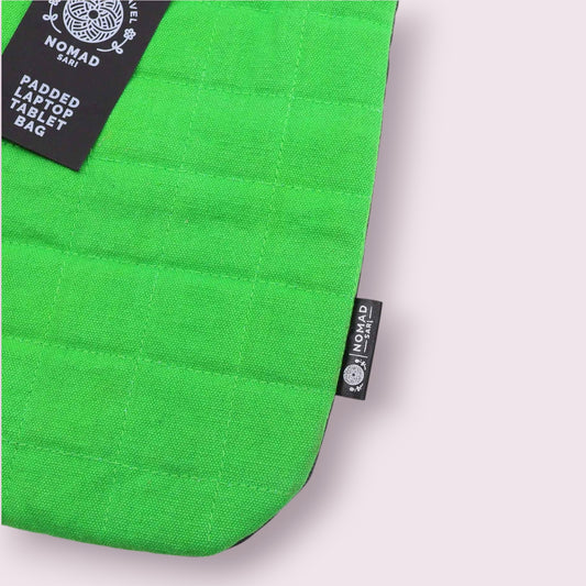 Lime Quilted Tech Pouch