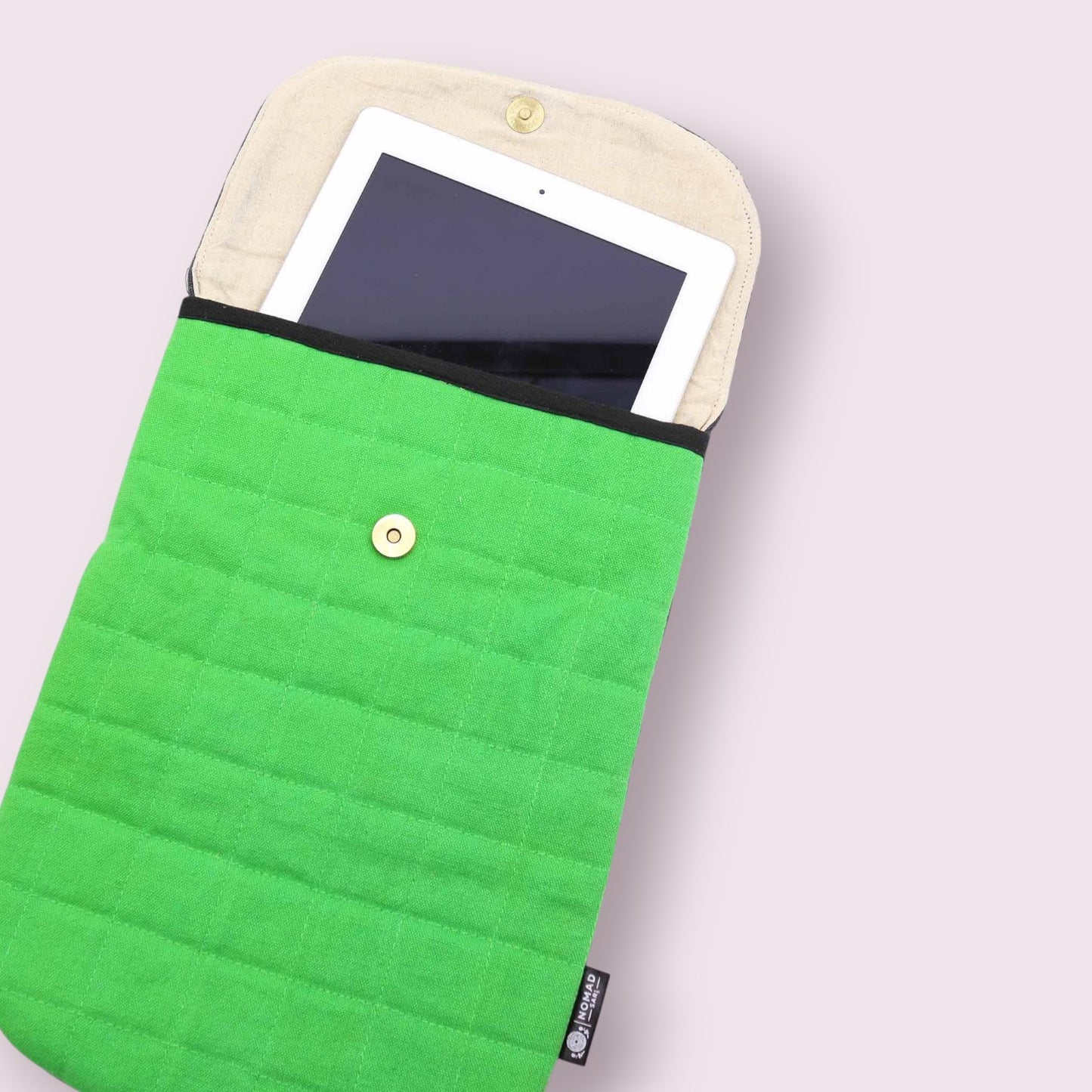 Lime Quilted Tech Pouch