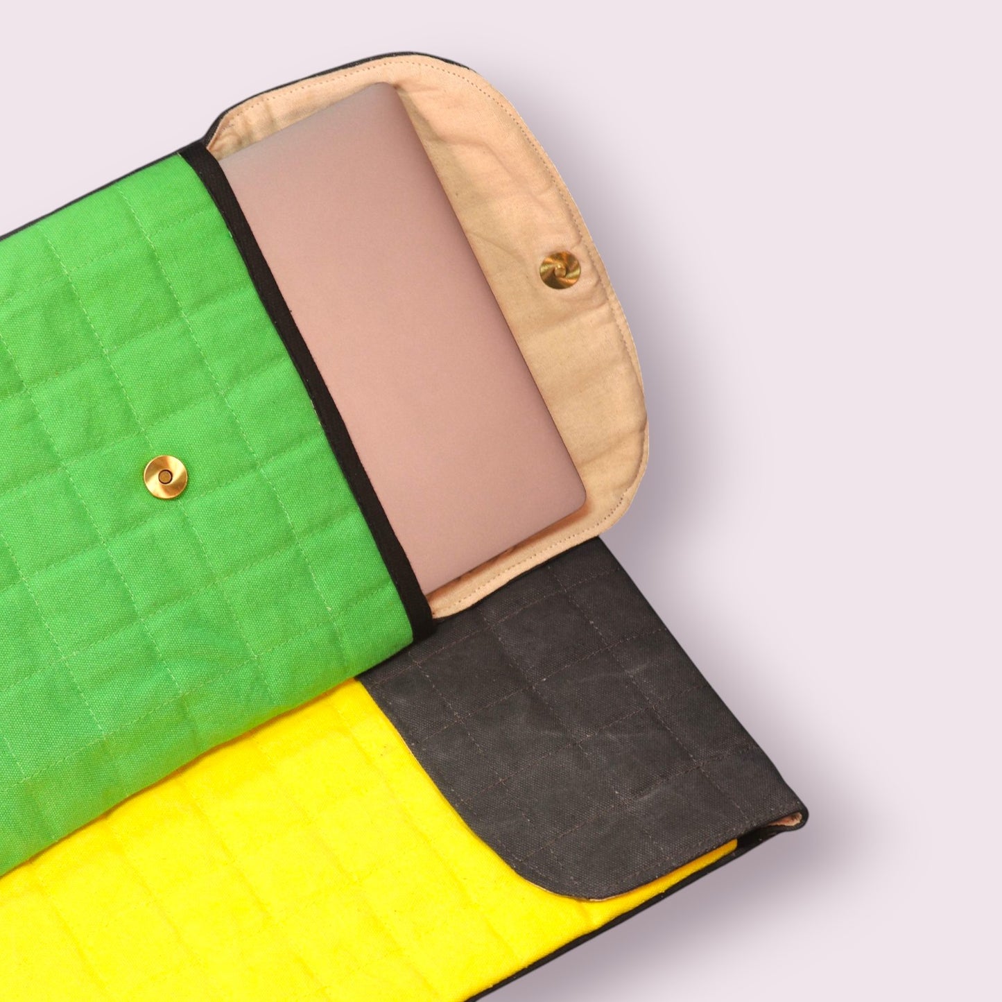 Lime Quilted Tech Pouch