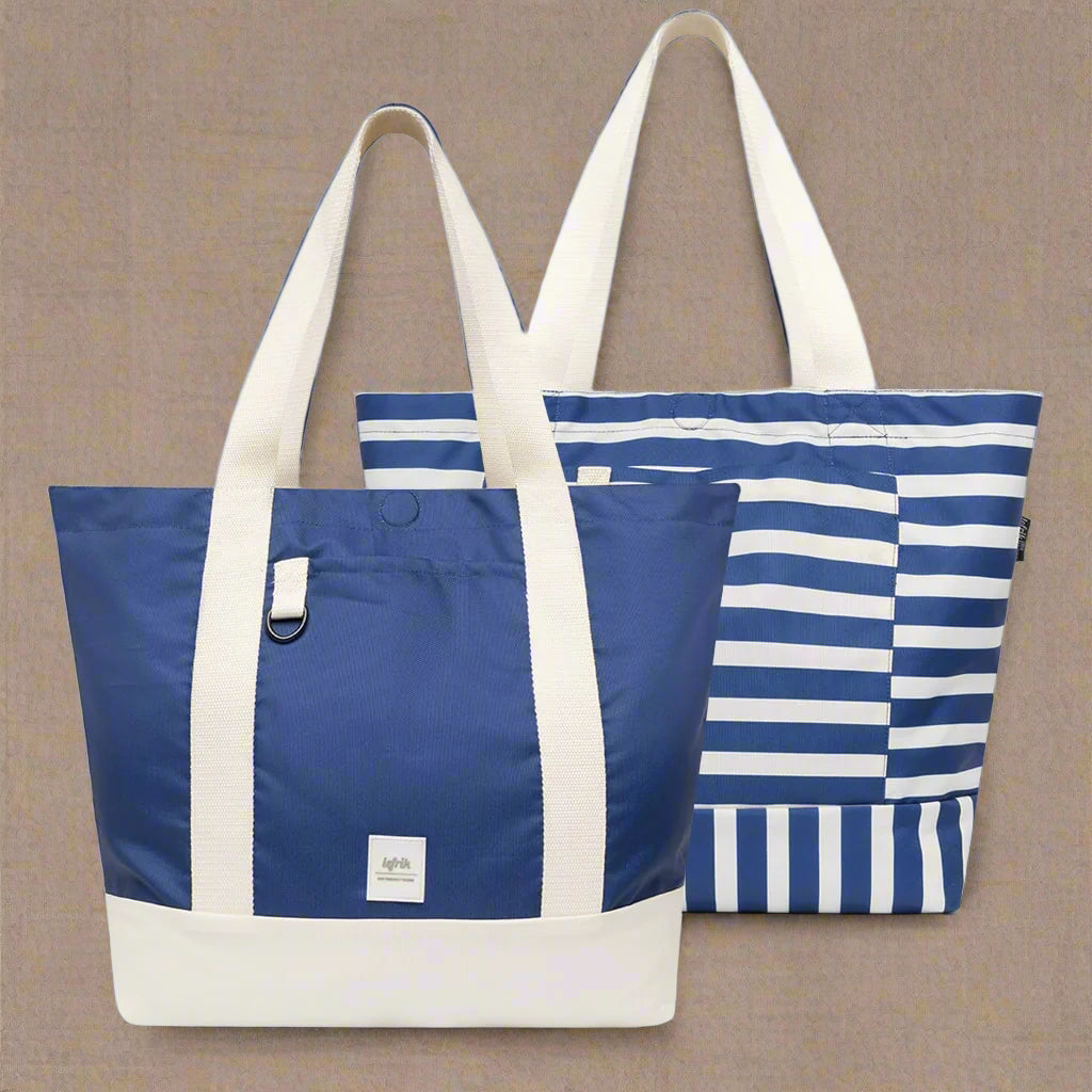 Marine Stripes Reversible Tote
