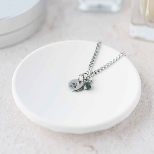 May Birthflower With Birthstone Necklace