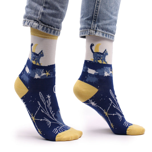 Midnight Cat Bamboo Socks – L/XL