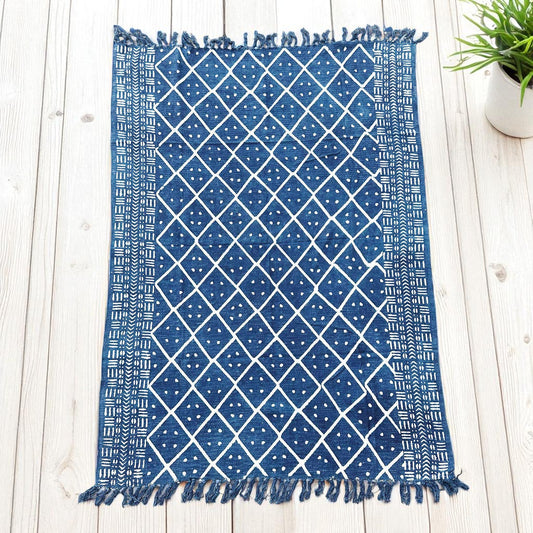 Artisan Indigo Throw - Midnight Heerak Design