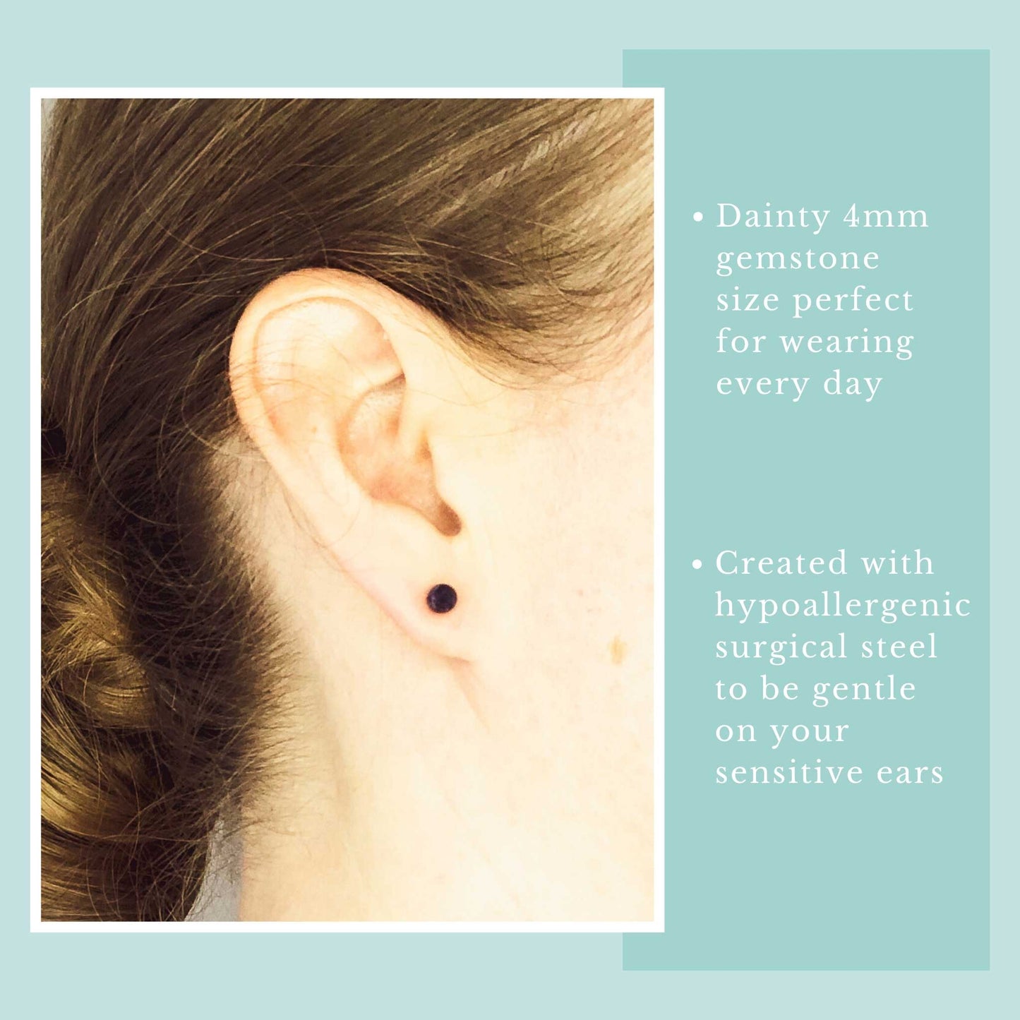 4mm Sodalite Ball Studs
