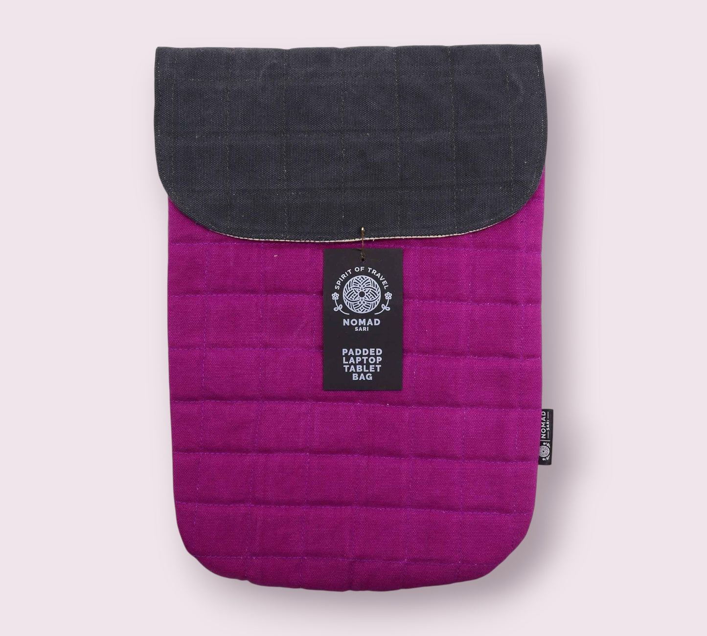 Quilted Tech Pouch In Mulberry
