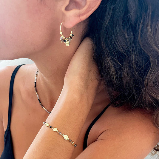 Sofia Nugget Bracelet: Amazonite, Apatite, Turquoise & Green White Jade