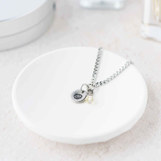 November Birthflower With Birthstone Necklace