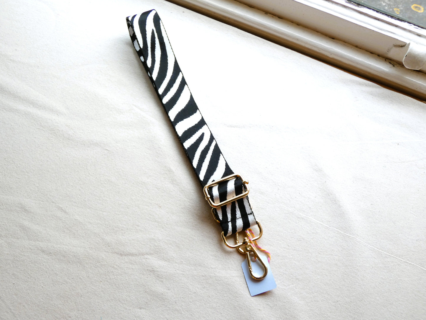 Zebra Print Swappable Bag Strap