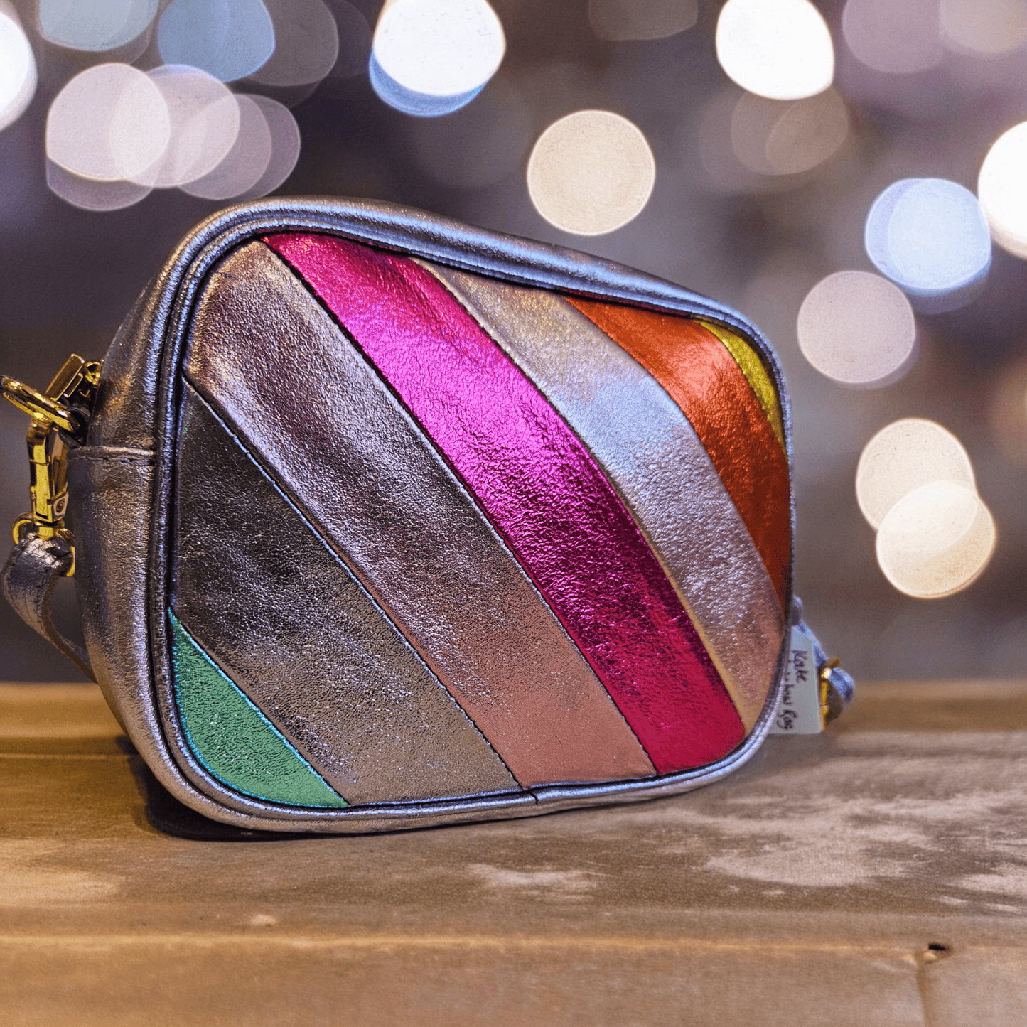 Kate Rainbow Metallic Leather Crossbody Bag