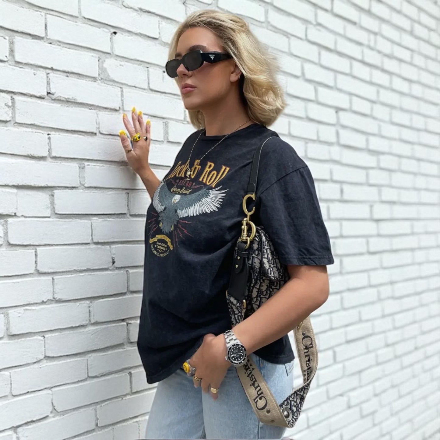 Rock n Roll Eagle Tee