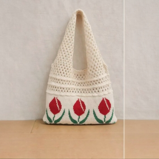 Tulip Crochet Tote Bag
