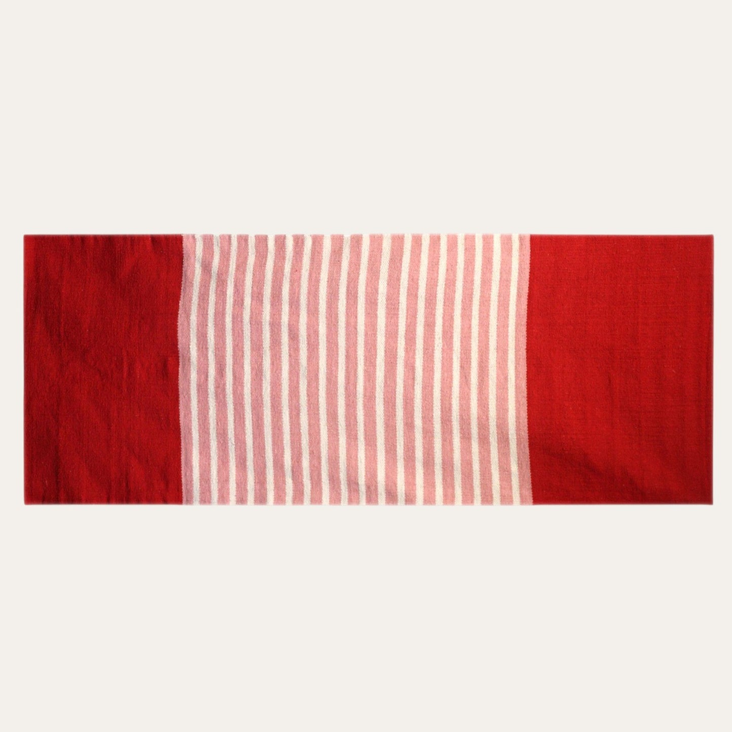 Red & Pink Indian Cotton Rug