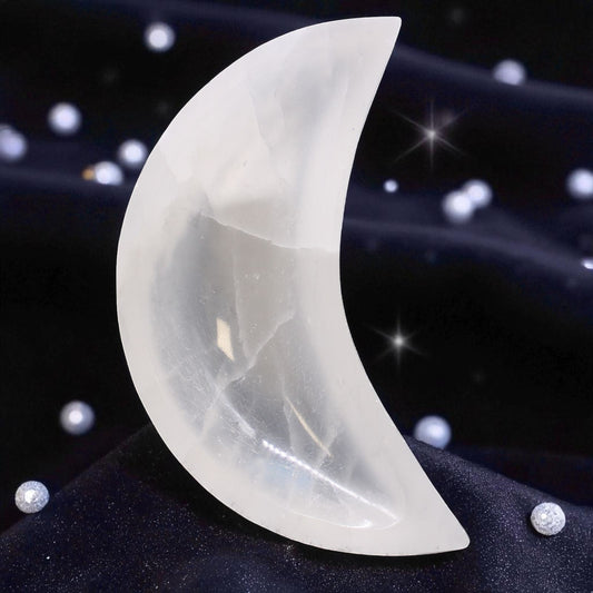 Selenite Crescent Moon Bowl - 15cm