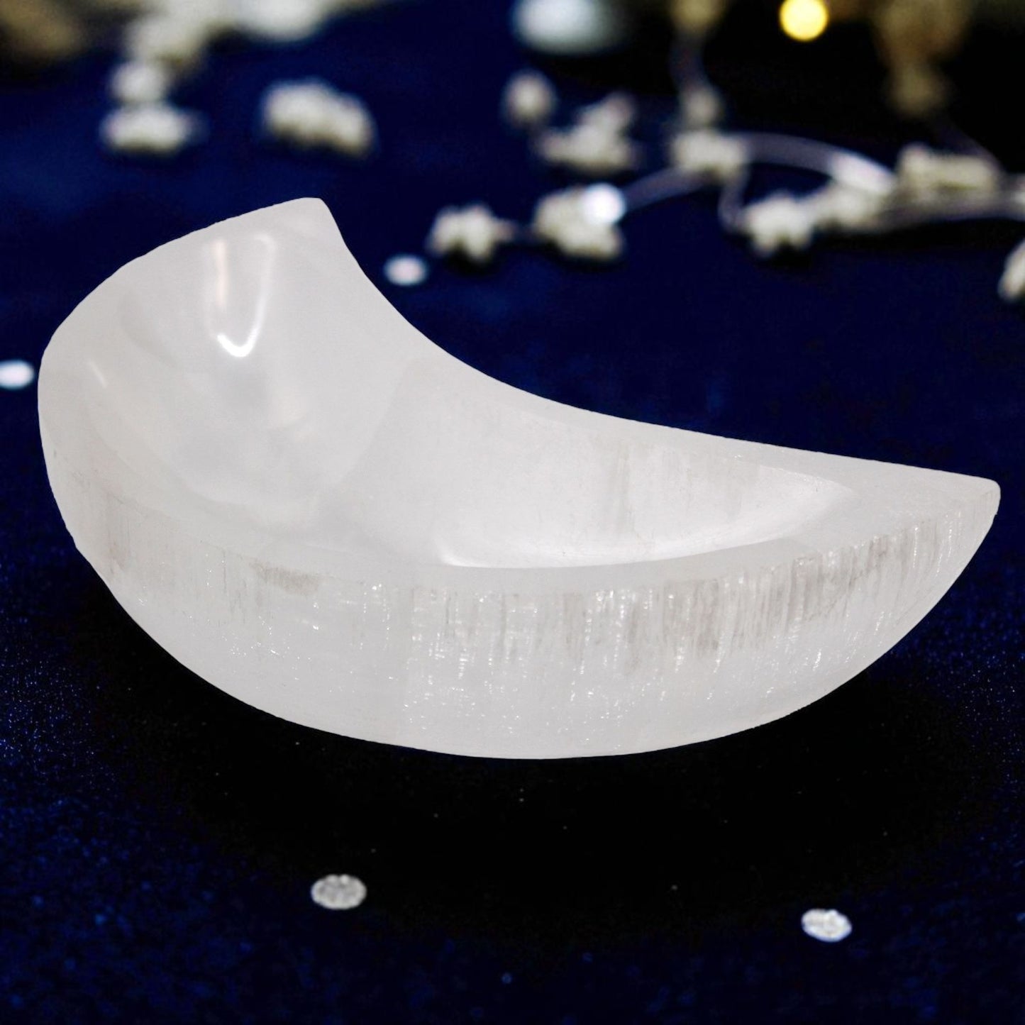 Selenite Crescent Moon Bowl - 15cm